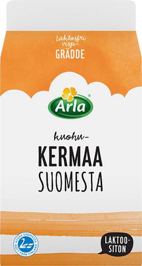Kuohukerma Suomesta laktoositon ESL