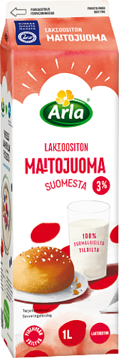 Arla laktoositon maitojuoma 3% 1 L ESL