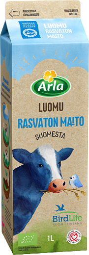 Rasvatonta maitoa Suomesta