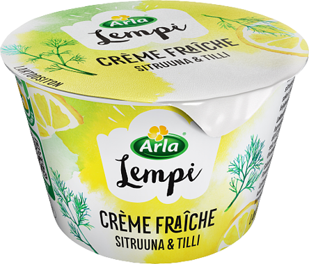 Crème fraîche sitruuna-tilli laktoositon