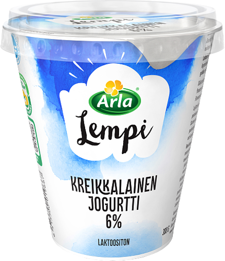 Kreikkalainen jogurtti 6 %, laktoositon