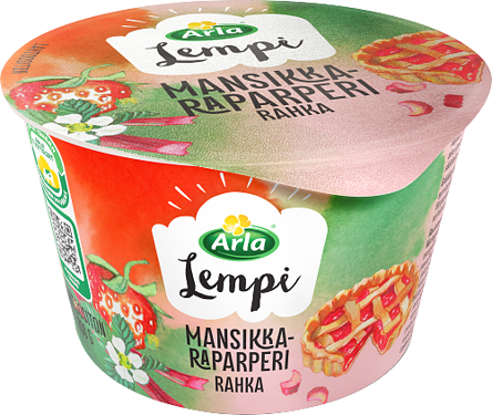 Rahka mansikka-raparperi laktoositon