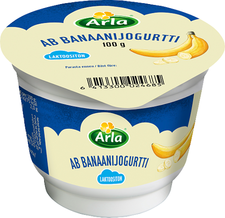 AB-banaanijogurtti laktoositon