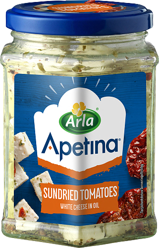 Arla Apetina® Kuutiot öljyssä aurinkokuivatut tomaatit- juustoa