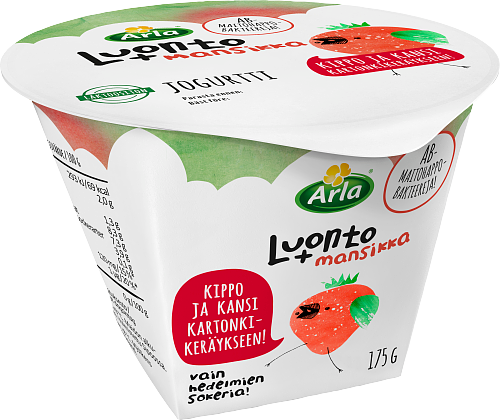 Arla Luonto+ Mansikkarahkajogurtti 175g